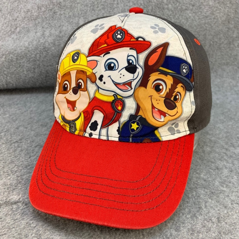 Paw Patrol Pups Boys Kids Red Grey Nickelodeon Baseball Cap Snapback Hat OSFM